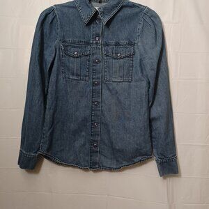 & OTHER STORIES DENIM LONG SLEEVE BUTTON UP SHIRT